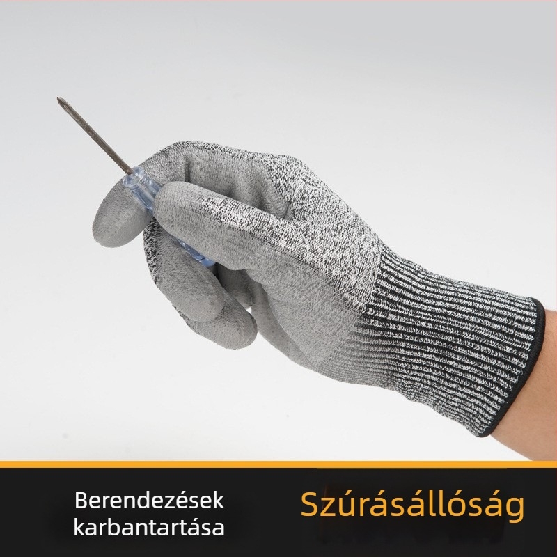 Dengsheng 659 Vágásbiztos kesztyűk, 5. szintű Soft Armor, Vastagított kopásálló konyhai kesztyűk, HPPE