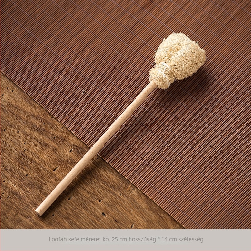 Kézzel készített loofah szivacs teáscsészék és teáskannák tisztítására, teafoltok eltávolítására