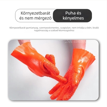 PU csúszásmentes munka kesztyűk, sárga, olajálló és vízálló, vágásálló, hosszított, fleece béléses, halfeldolgozáshoz