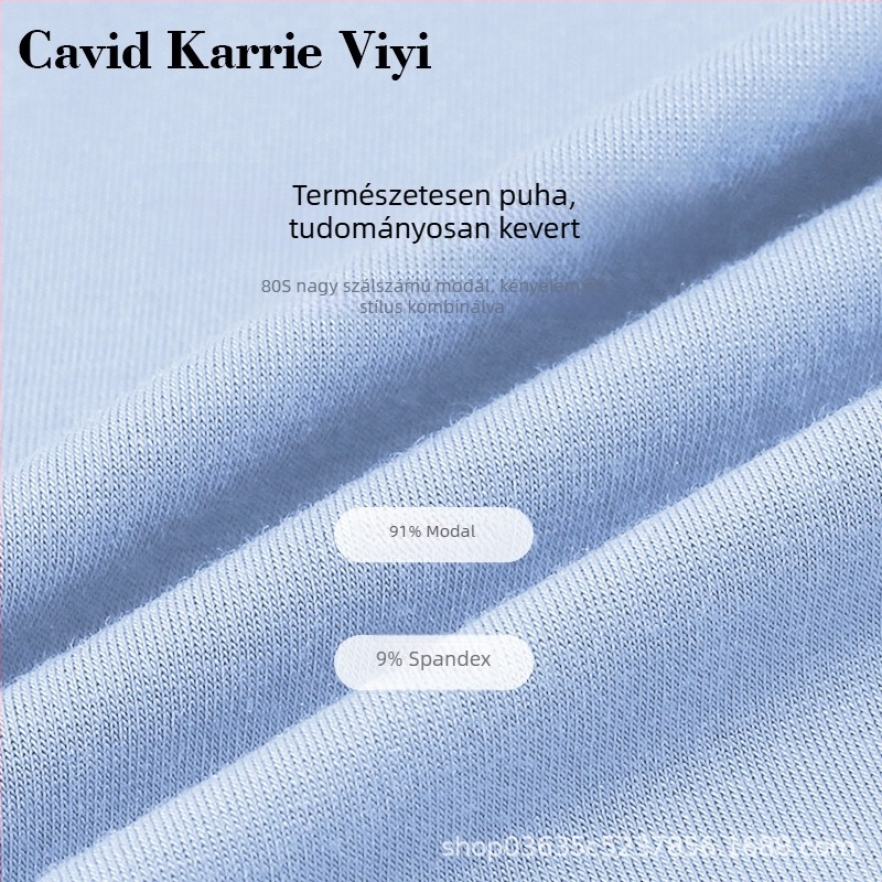 Cavid Karrie ViYi modal férfi boxeralsó középmagas derekú, egyszínű, 10A antibakteriális, légáteresztő, kényelmes
