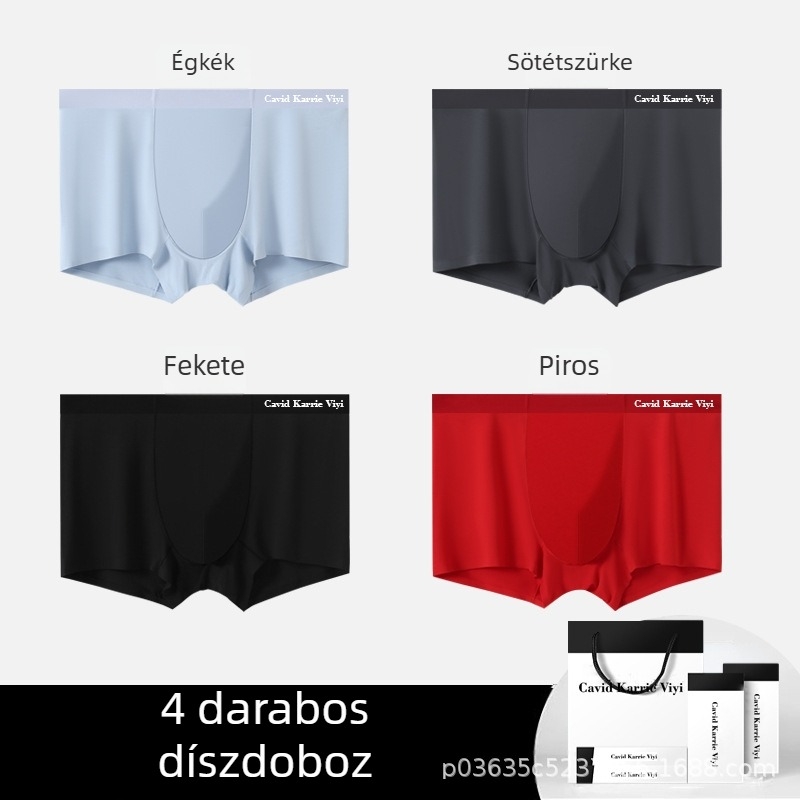 Cavid Karrie ViYi modal férfi boxeralsó középmagas derekú, egyszínű, 10A antibakteriális, légáteresztő, kényelmes