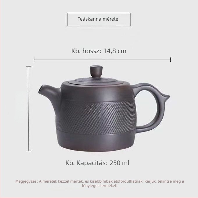 Kézzel készített lila agyag teáskanna, nagy méretű, otthoni és irodai használatra, Kung Fu teáskészlet