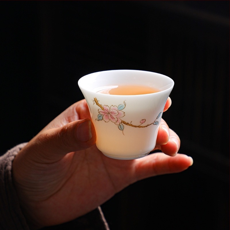 Dehua porcelán Gongfu teáskészlet, fehér jade-szerű kerámia, teljes készlet otthoni használatra, prémium ajándékdobozban