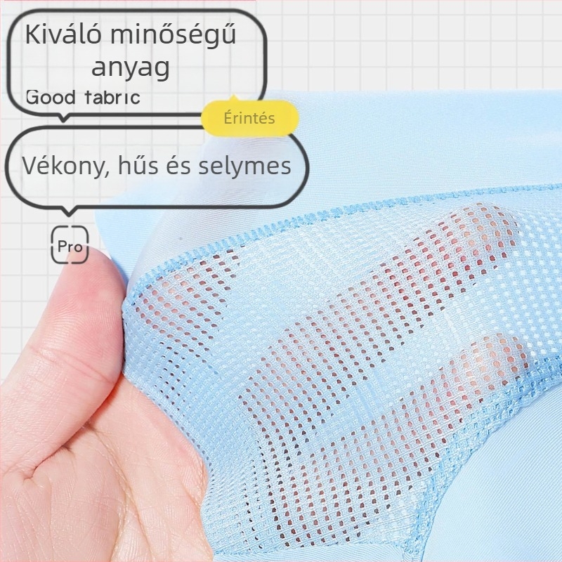 Jégselyem férfi boxeralsó, légáteresztő, antibakteriális, divatos fiataloknak, ajándékdobozban