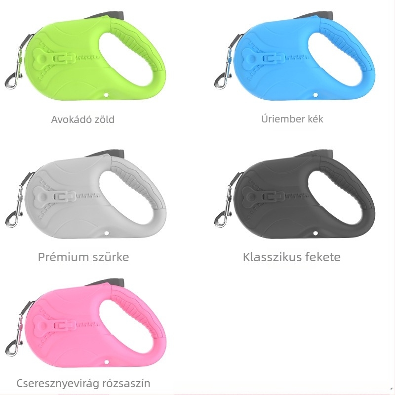 Új, kihúzható kutyapóráz kültéri sétákhoz, kis- és közepes méretű kutyáknak