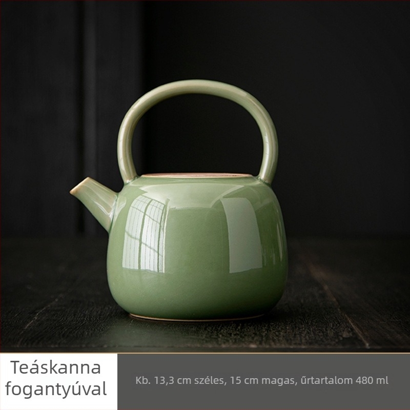 Nagy kapacitású kerámia teáskanna szűrővel aromás tea számára, retro stílusú otthoni használatra