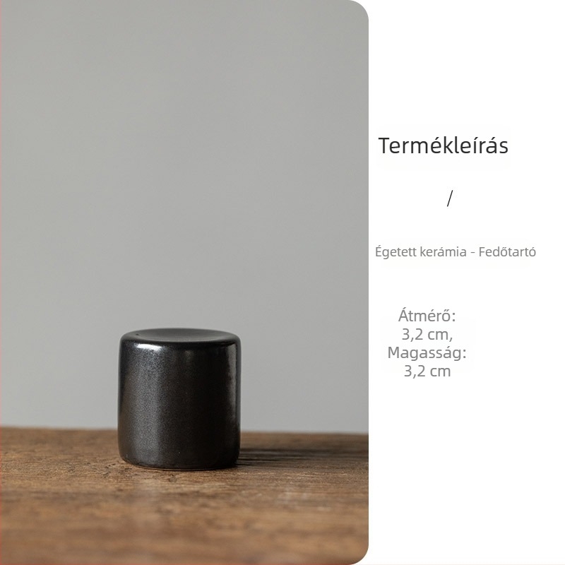 Fedél- és teáscsésze tartó, retro japán stílusú kézzel készített kerámia teáskészlet kiegészítő, tea ceremónia dísz