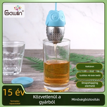 Bagoly alakú teainfúzor rozsdamentes acél 304 és élelmiszer-minőségű szilikonból