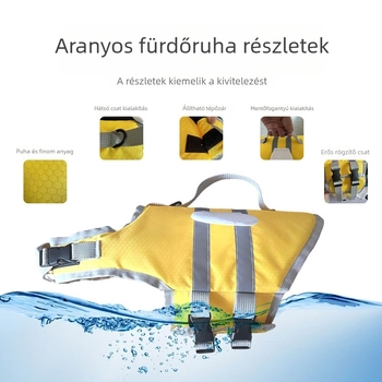 Kutyamentőmellény brokát anyagból, méh mintával