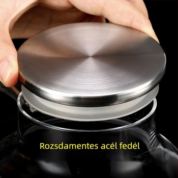 Hideg vízhez való üveg kupak szilikon porvédő gyűrűvel, 304/201 rozsdamentes acél, rövid lapos kialakítású fedél