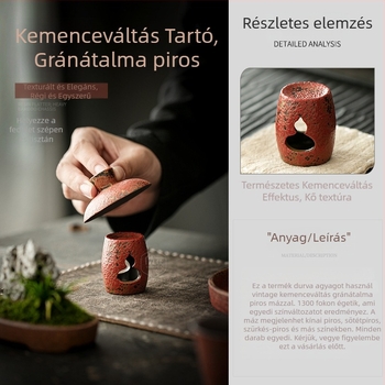 Zen-stílusú kerámiából készült fedő tartó lila agyag teáskannához, fedőállvány, kis dísz, teaceremónia kiegészítő