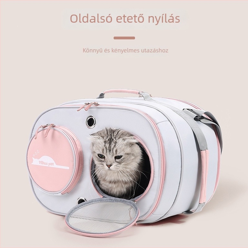 Átlátszó gurulós kisállat szállító táska utazáshoz – macskák és kutyák számára, fogantyúval