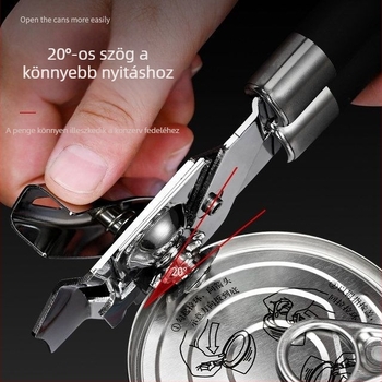 Multifunkcionális konzerv- és üvegnyitó, konyhai eszköz, kézi működtetéshez