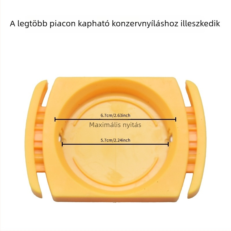Go Swing konzervnyitó – műanyagból készült, többfunkciós palack- és italnyitó, sárga