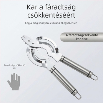 Kreatív multifunkciós konzerv- és üvegnyitó készlet – rozsdamentes acél konyhai eszköz