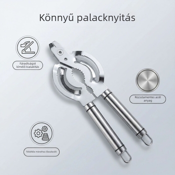 Kreatív multifunkciós konzerv- és üvegnyitó készlet – rozsdamentes acél konyhai eszköz