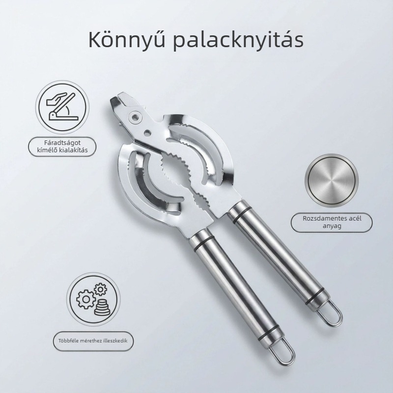 Kreatív multifunkciós konzerv- és üvegnyitó készlet – rozsdamentes acél konyhai eszköz