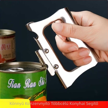 Multifunkcionális rozsdamentes acél üveg- és konzervnyitó, japán stílusú konzervnyitó kés, hordozható és könnyen használható