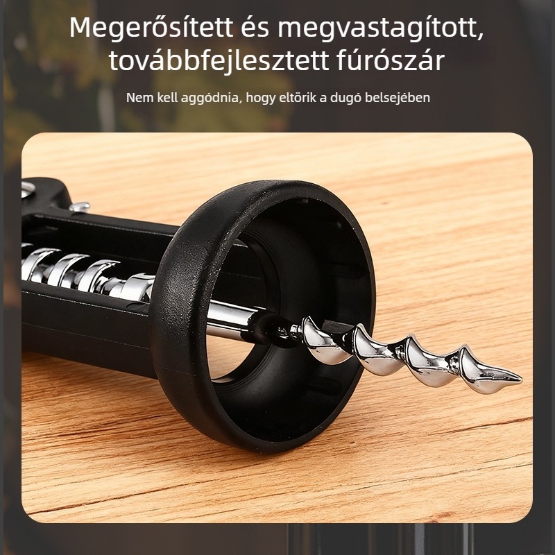 Multifunkcionális rozsdamentes acél bor- és sörnyitó