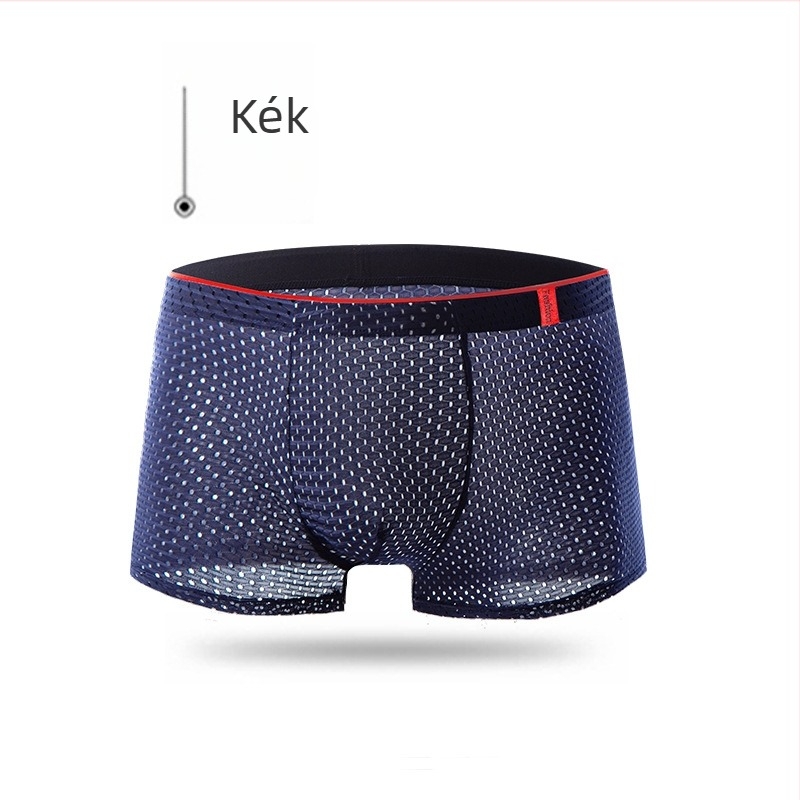 Férfiaknak készült vékony ice silk hálós boxeralsó, lélegző és antibakteriális