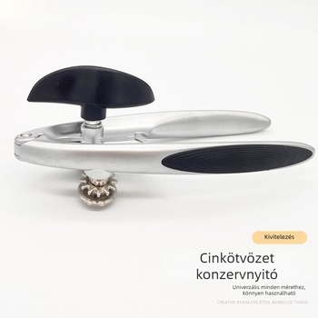 Cinkötvözetből készült háztartási konzervnyitó, kompakt, többfunkciós konyhai eszköz csavarhúzóval és üvegnyitóval