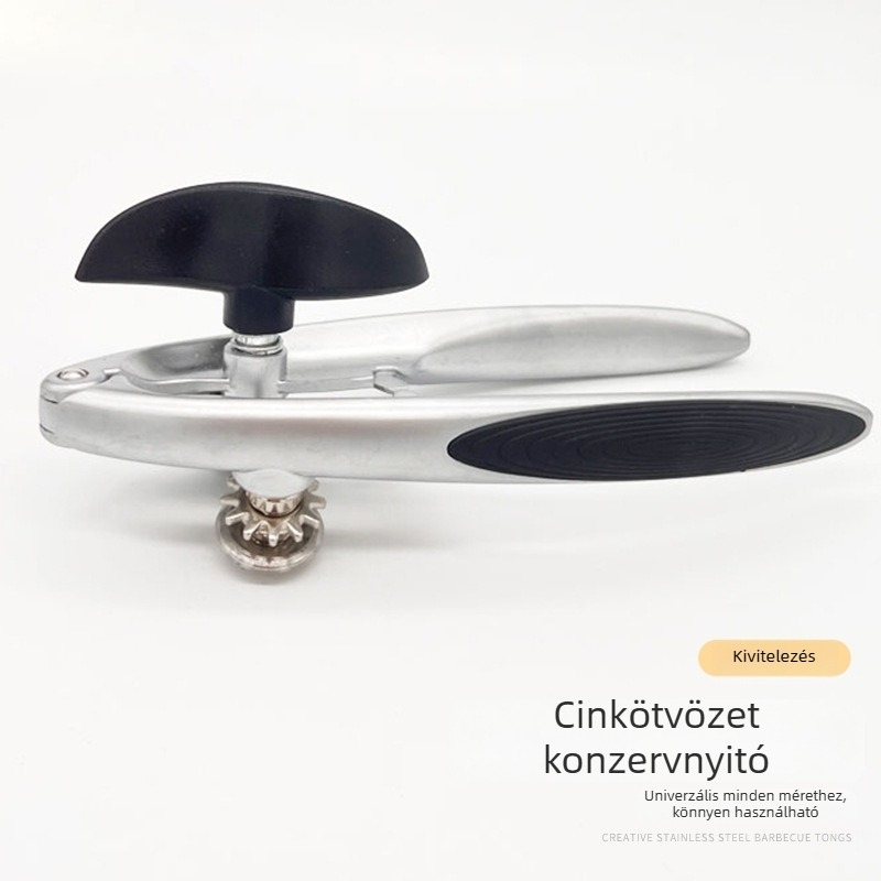 Cinkötvözetből készült háztartási konzervnyitó, kompakt, többfunkciós konyhai eszköz csavarhúzóval és üvegnyitóval