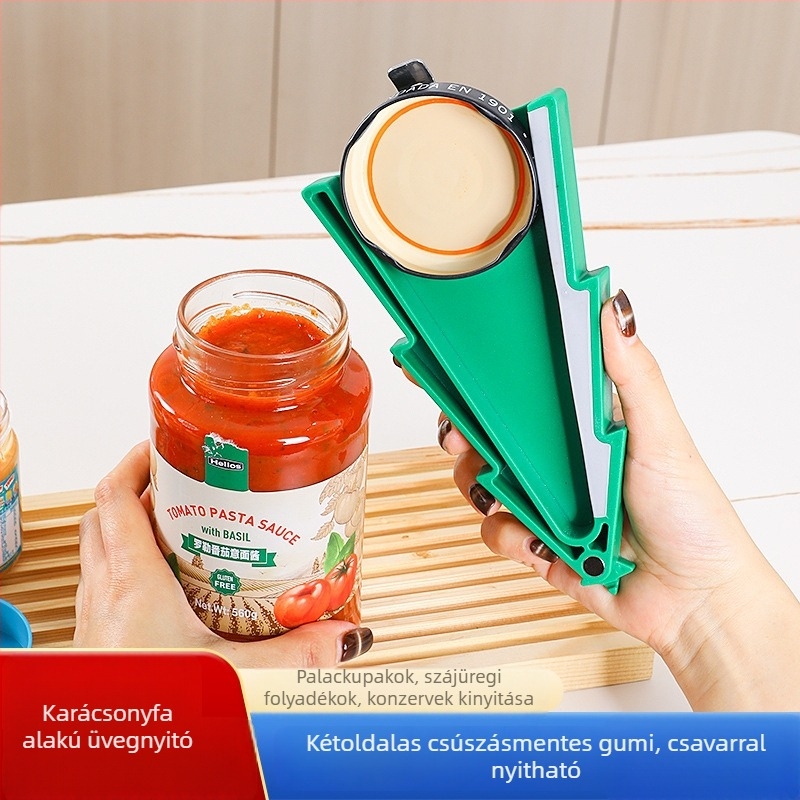 Mágneses üvegnyitó, többfunkciós kupaknyitó, csúszásmentes, erőspóroló, háztartási sör- és italkupaknyitó