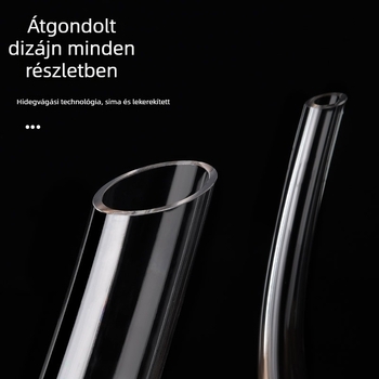 Harpa motívumú, U-alakú luxus bordekanter kristályüvegből, otthoni használatra