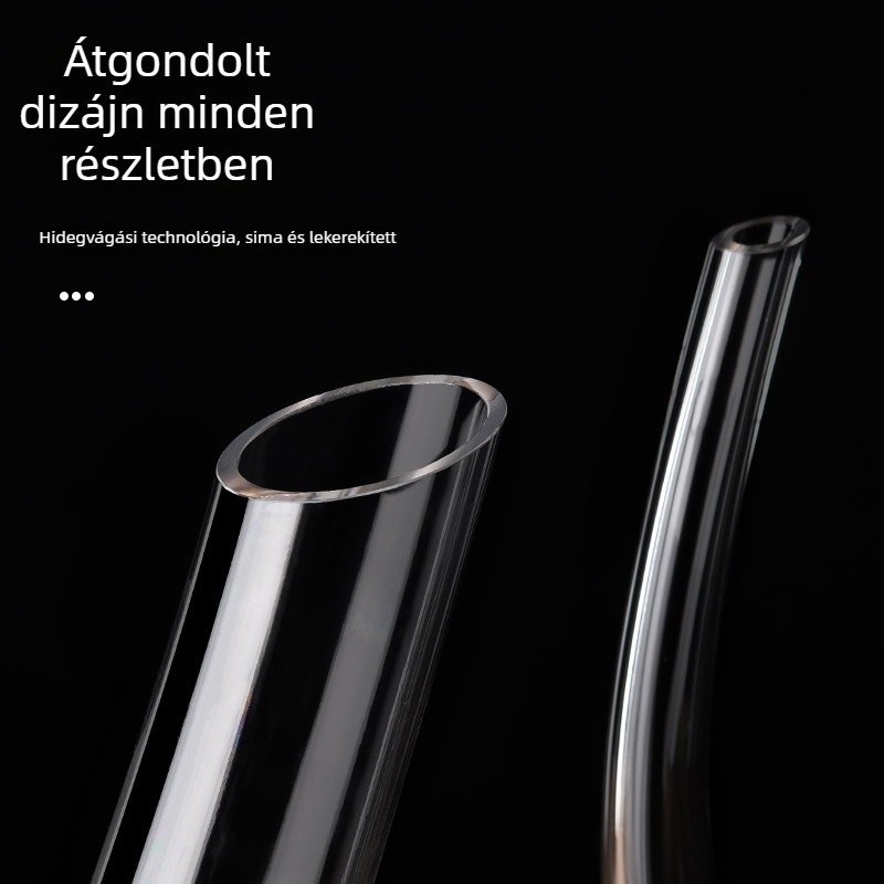 Harpa motívumú, U-alakú luxus bordekanter kristályüvegből, otthoni használatra