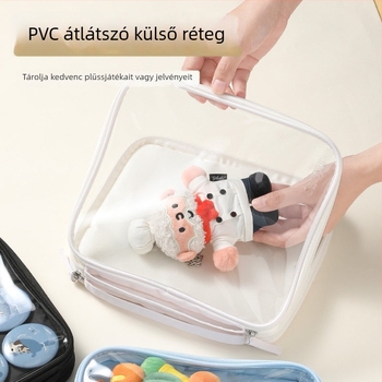 Kokuyo Campus A5-ös átlátszó oldalakkal rendelkező kártya- és fotóalbum, négyzetes rácsos oldalakkal