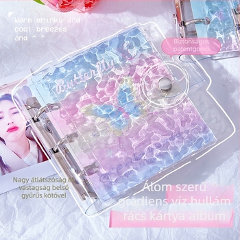 Gradientes akril kártyaalbum, kiváló minőségű szabadon cserélhető fotóalbum 3 hüvelykes Polaroid kártyákhoz