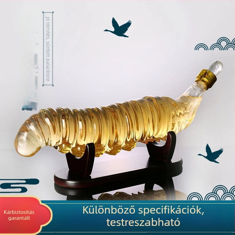 Cordyceps alakú boroszilikát üveg gyógynövény- és likőrinfúziókhoz