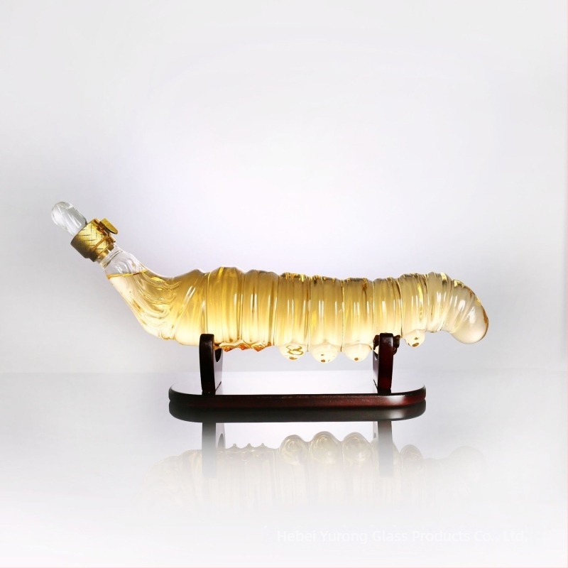 Cordyceps alakú boroszilikát üveg gyógynövény- és likőrinfúziókhoz