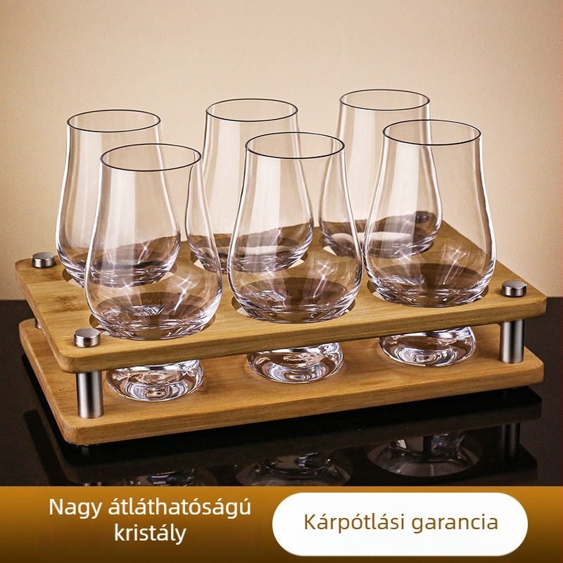 Kristályos whisky kóstoló pohár készlet – klasszikus konyak pohár, nagy hasú forma