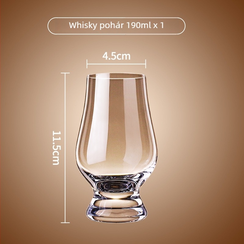 Kristályos whisky kóstoló pohár készlet – klasszikus konyak pohár, nagy hasú forma