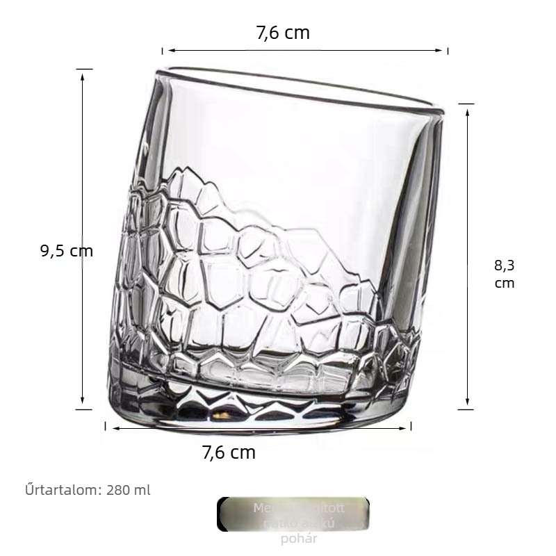 Lizun Whiskys pohár és boros pohár, hőálló, vastított üveg, színes doboz