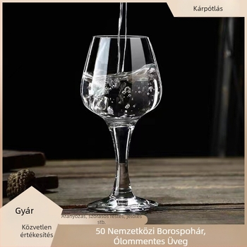 Üvegpohár kóstoláshoz, 50 ml, borhoz és szeszes italokhoz, minimalist dizájn mérőskálával