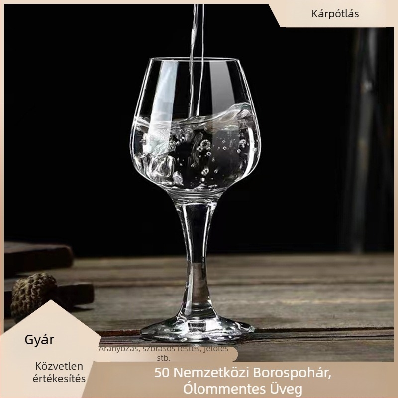 Üvegpohár kóstoláshoz, 50 ml, borhoz és szeszes italokhoz, minimalist dizájn mérőskálával