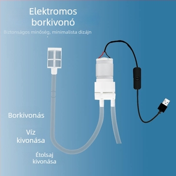 Elektromos borpumpa otthoni használatra, USB-töltésű