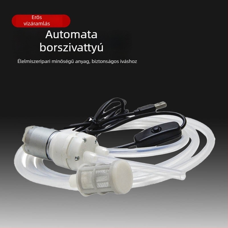 Elektromos borpumpa otthoni használatra, USB-töltésű