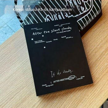 Minimalista fekete-fehér négyzetes fotóalbum 3 hüvelykes Polaroidokhoz, Instagram-stílusú tárolókönyv.