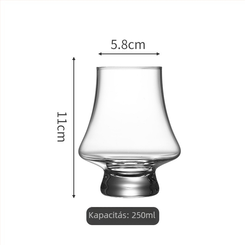 Francia stílusú aromás whisky pohár, niche italos pohár, vintage stílusú italtartó pohár, kóstoló pohár