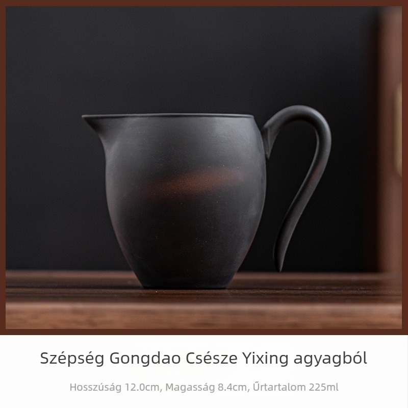 Kézzel készített lila agyag Gongdao pohár otthoni használatra, tea- és víz elválasztóval, Shun Gu Yao