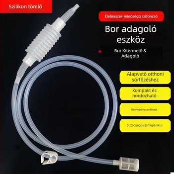 Otthoni szifonos borkivonó eszköz szűrővel