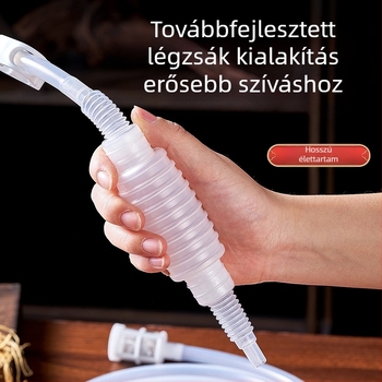 Önszívó borpumpa szűrővel a dugulás megelőzésére, élelmiszer-minőségű, szivárvány színű szívócső, borosüvegekhez