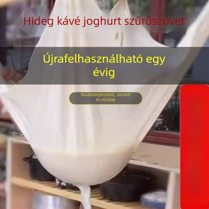 Hideg joghurt szűrő géz, nagy méretű, görög joghurt és szójatej szűrésére