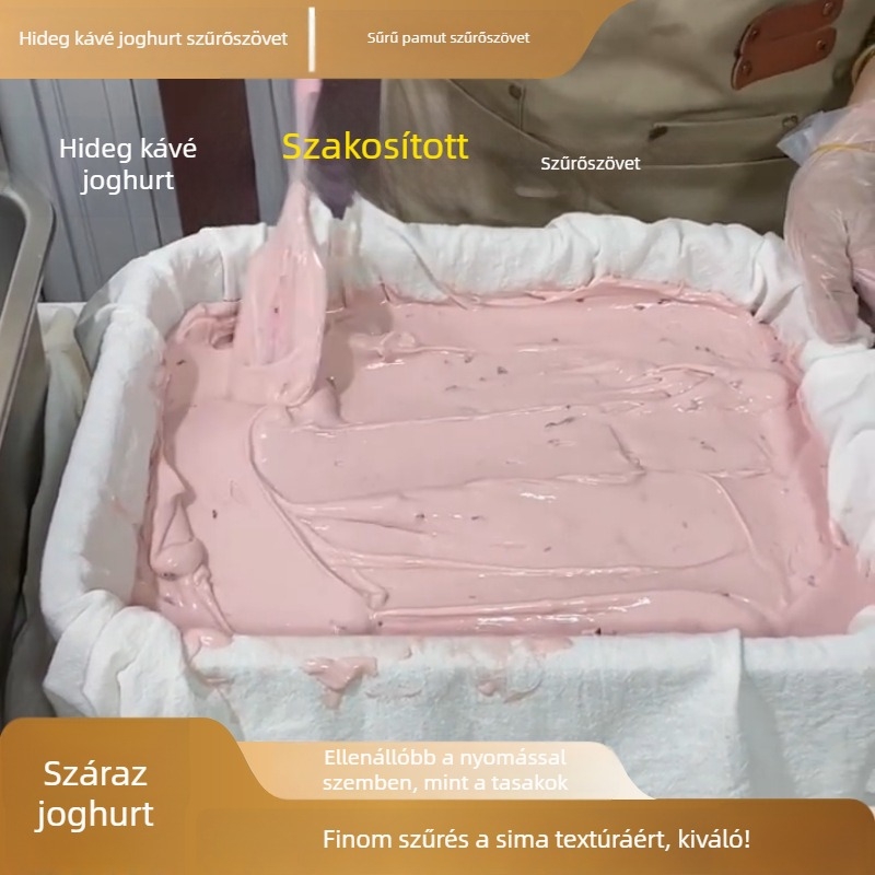 Hideg joghurt szűrő géz, nagy méretű, görög joghurt és szójatej szűrésére