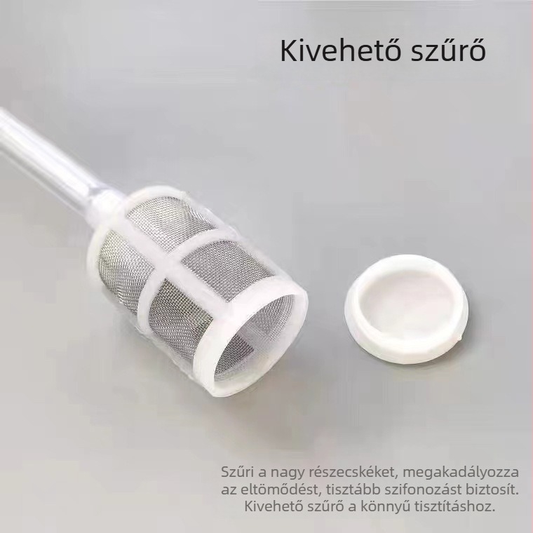 Háztartási szifon a bor szűrésére és házi italok készítésére, enzimek kivonása és szívó eszköz