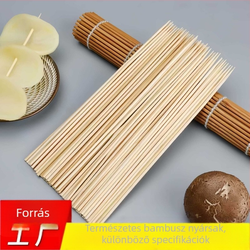 Egyszer használatos bambusznyárs grillhez, Odenhez, kandírozott gyümölcsökhöz, kolbászokhoz és marshmallowokhoz