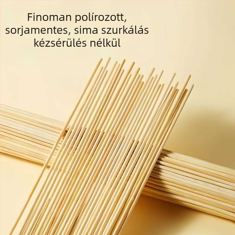 Egyszer használatos bambusznyárs grillhez, Odenhez, kandírozott gyümölcsökhöz, kolbászokhoz és marshmallowokhoz